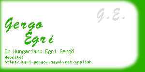 gergo egri business card